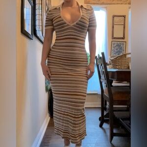 Nanushka Small Striped Knit Dress